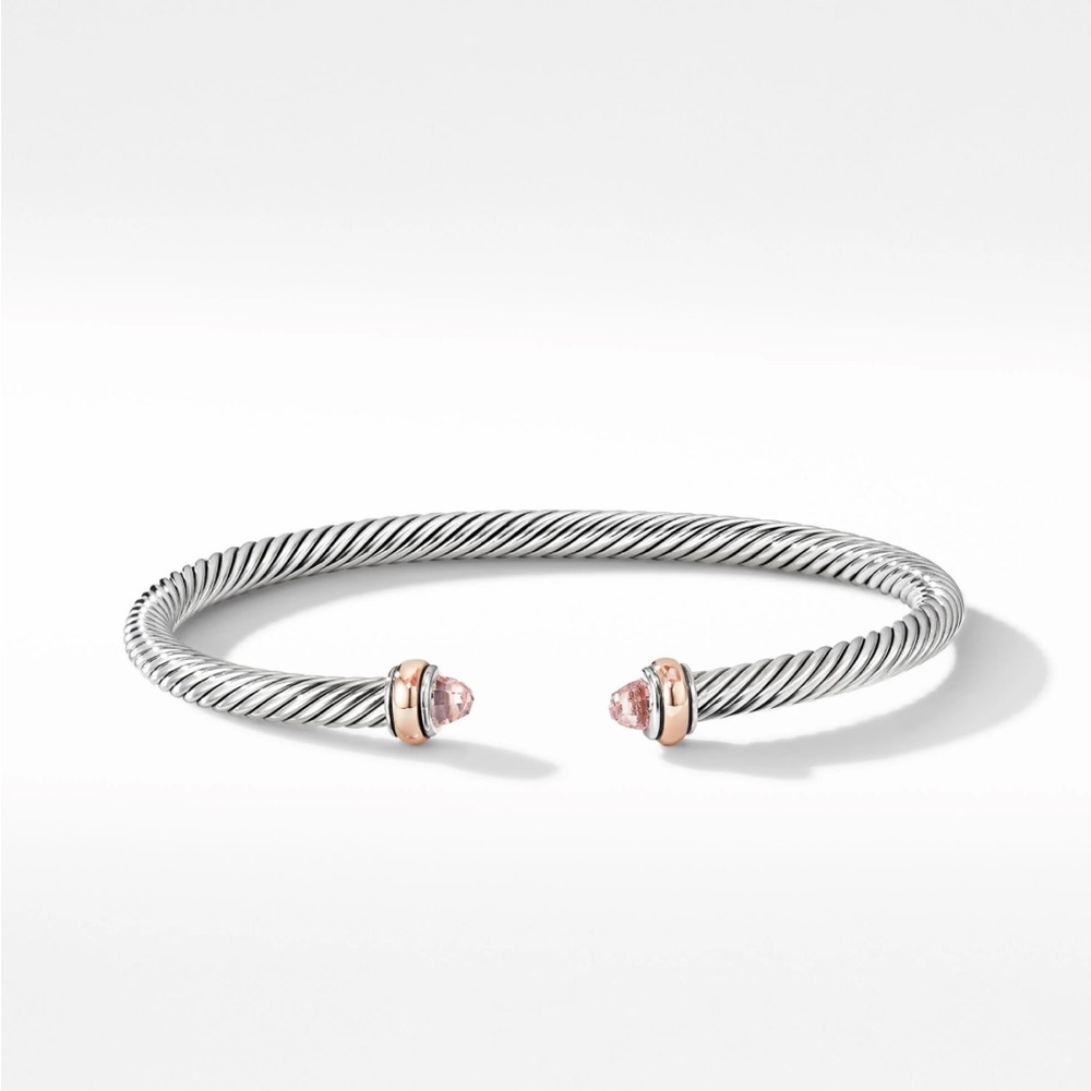 David Yurman Cable Classics Bracelet with Morganite and 18k Rose Gold